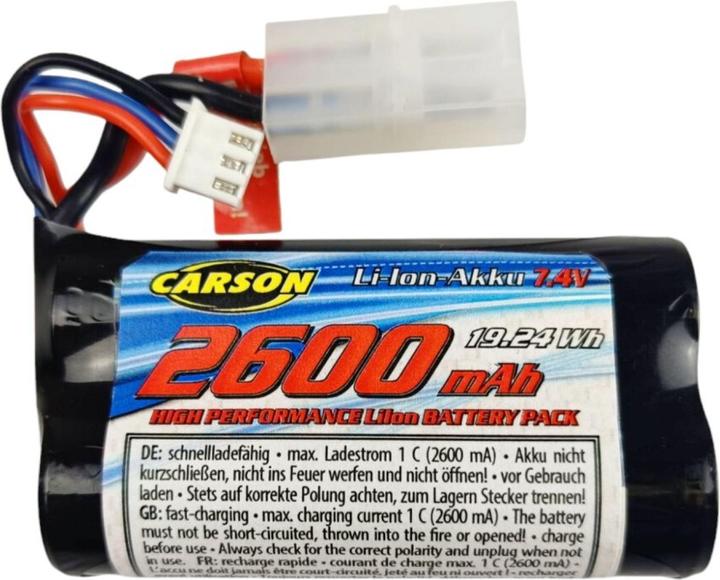 Produktbild Carson 7,4V/2600mAh LiIon Akku FE-Line XHP/TAM (7.40 V, 2600 mAh)