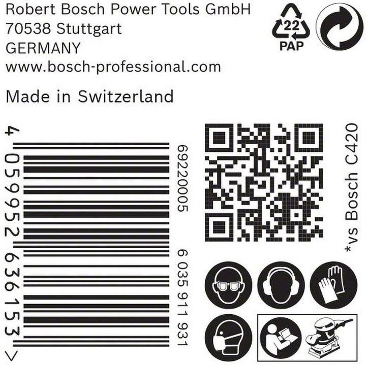 Produktbild Bosch Professional Zubehör EXPERT C470 Schleifpapier-Set 80 x 133 mm, G 240, 50 Stück (K240)