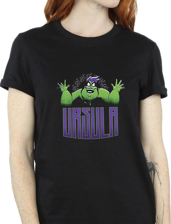 Actual product image Disney Womens/Ladies Villains Ursula Green Cotton Boyfriend T-Shirt (XL)