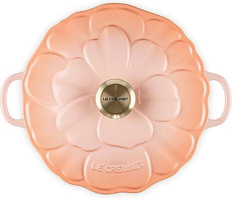Produktbild Le Creuset Gourmet Profitopf SIGNATURE BLUME Peche (26 cm, Bratpfanne, Kochtopf, Gusseisen)