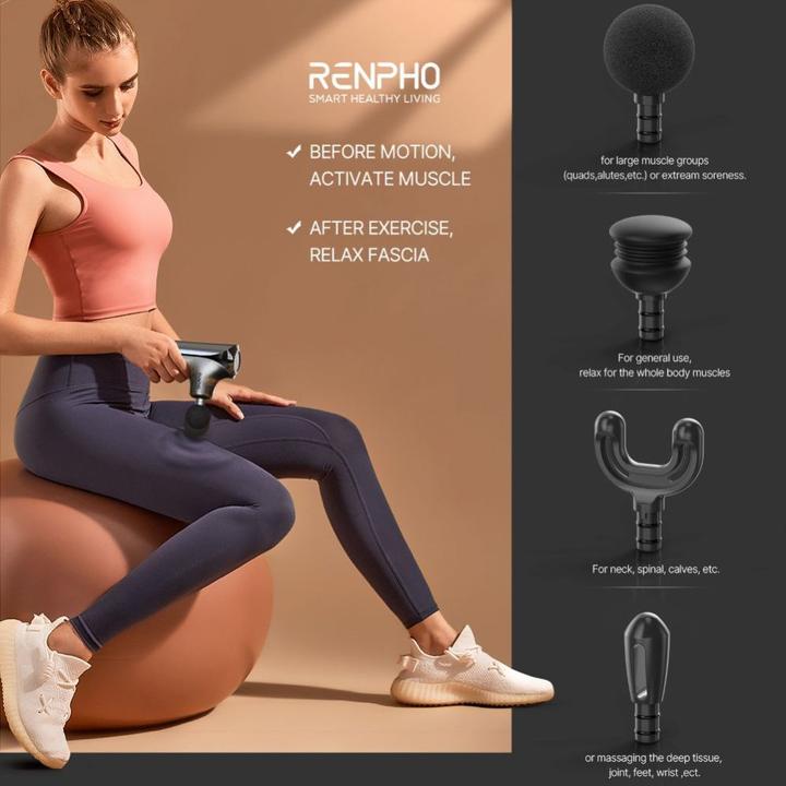 Actual product image Renpho Mini Massage Gun (5 Steps, 240 min)
