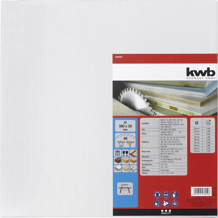 Produktbild kwb 589359 Kreissägeblatt 250 x 30 mm 1 St.