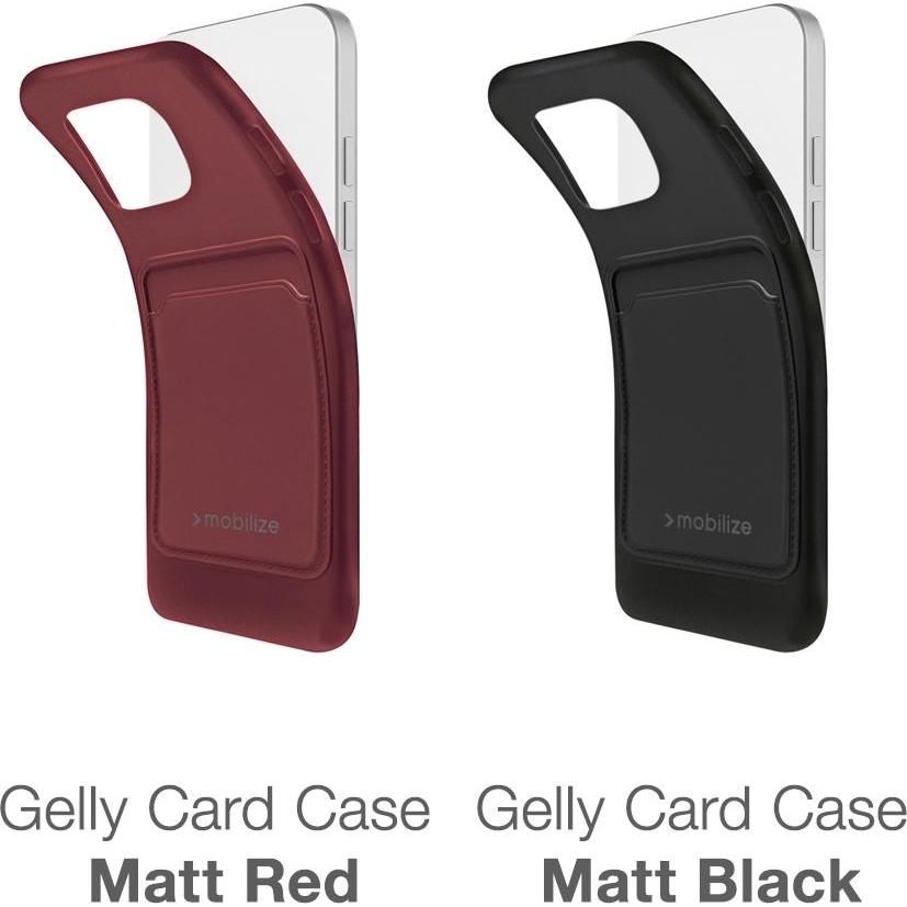 Thumbnail - Mobilize Gummi-Gelly-Kartenhülle (Apple iPhone 14 Pro Max), Smartphone Hülle, Rot