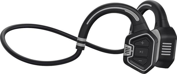 Actual product image A4Tech EVOLVEO BoneSwim MP3 16GB, bluetooth bezdrátová sluchátka s mikrofonem na lícní kosti, šedé (Wireless)