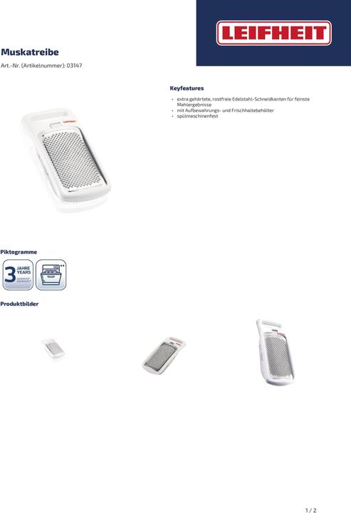 Image du produit Leifheit Râpe à muscade