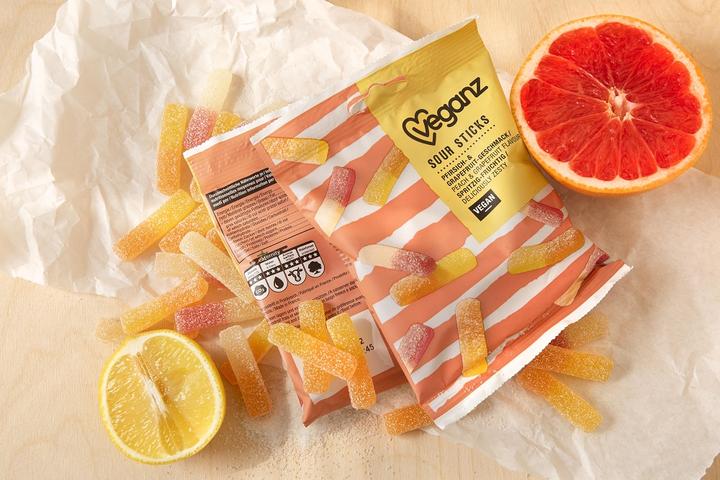 Actual product image Veganz Sour Sticks (100 g, 1 pcs.)