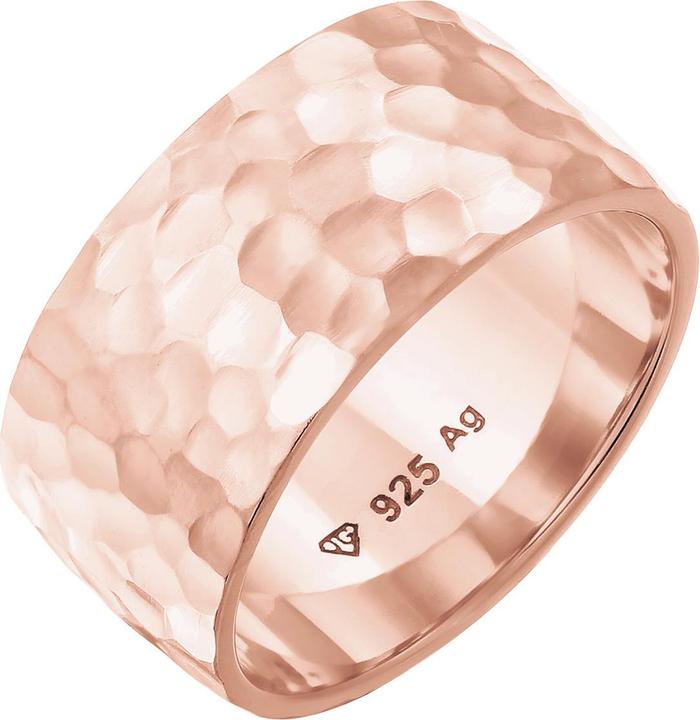 Produktbild Elli Ring Basic Bandring Gehämmert Trend Cool 925 Silber (54, 925 Silber)