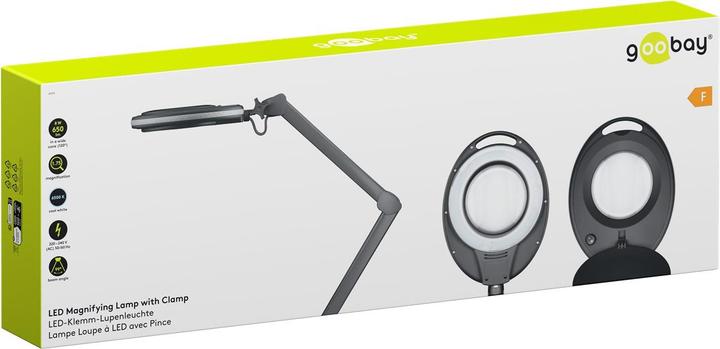 Produktbild Goobay LED-Klemm-Lupenleuchte, 8 W, schwarz (650 lm)