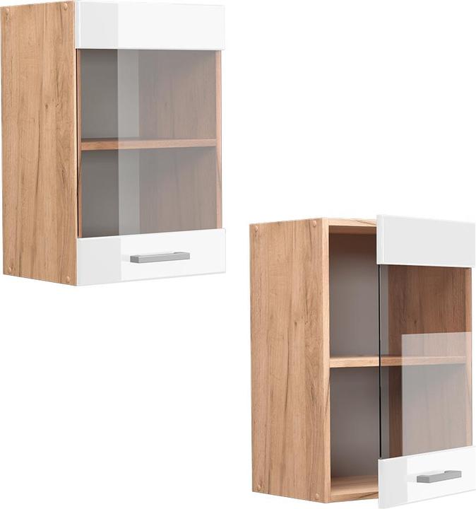 Goldkraft Eiche, Weiss, Weiss Hochglanz