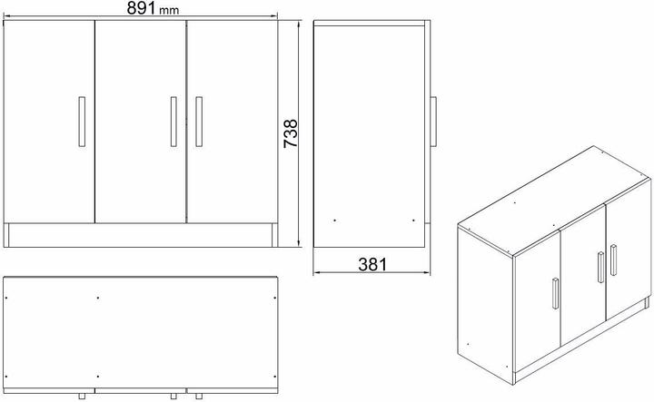 Image du produit Skye Decor Hanna (140 x 60 x 73.80 cm)