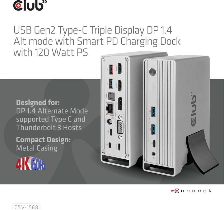 Produktbild Club 3D CSV-1568 (USB-C, 13 Ports)