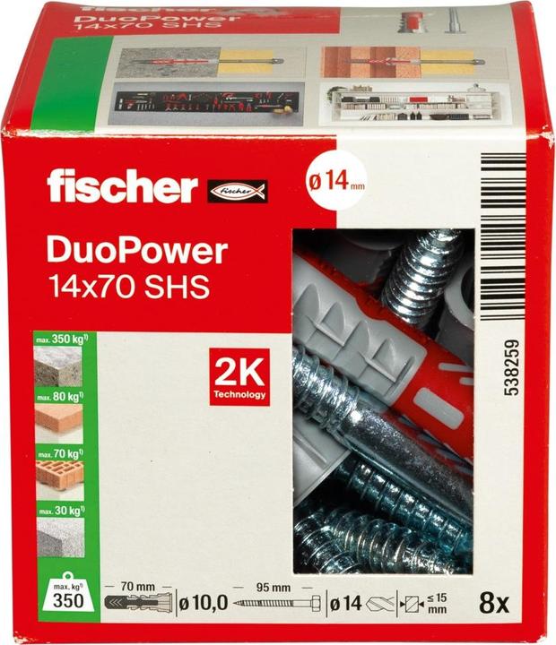 Produktbild Fischer DuoPower 14x70 S (8 Stk.)