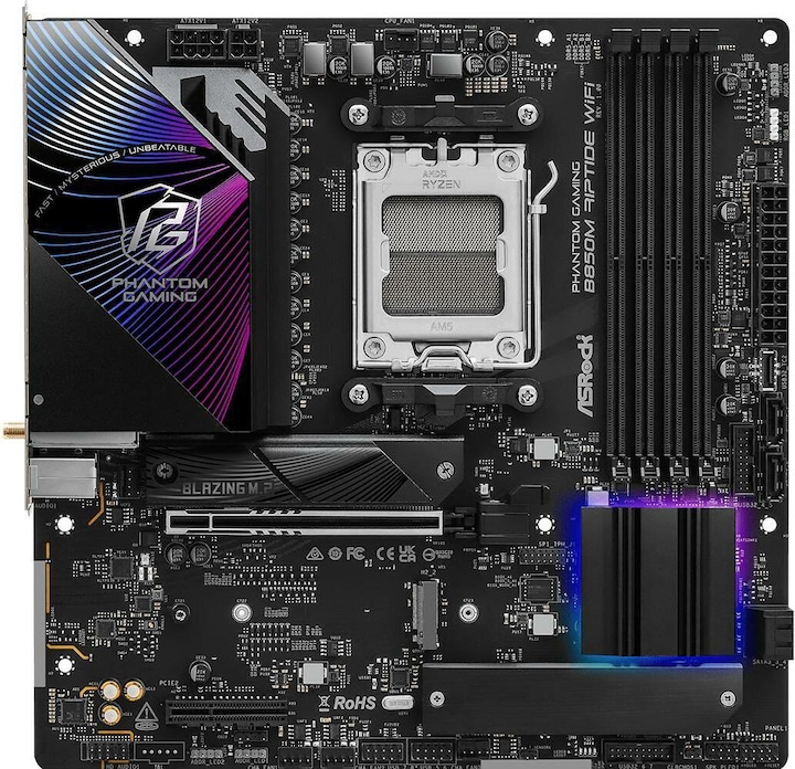 Actual product image AsRock B850M Riptide WiFi (AM5, AMD B850, mATX)