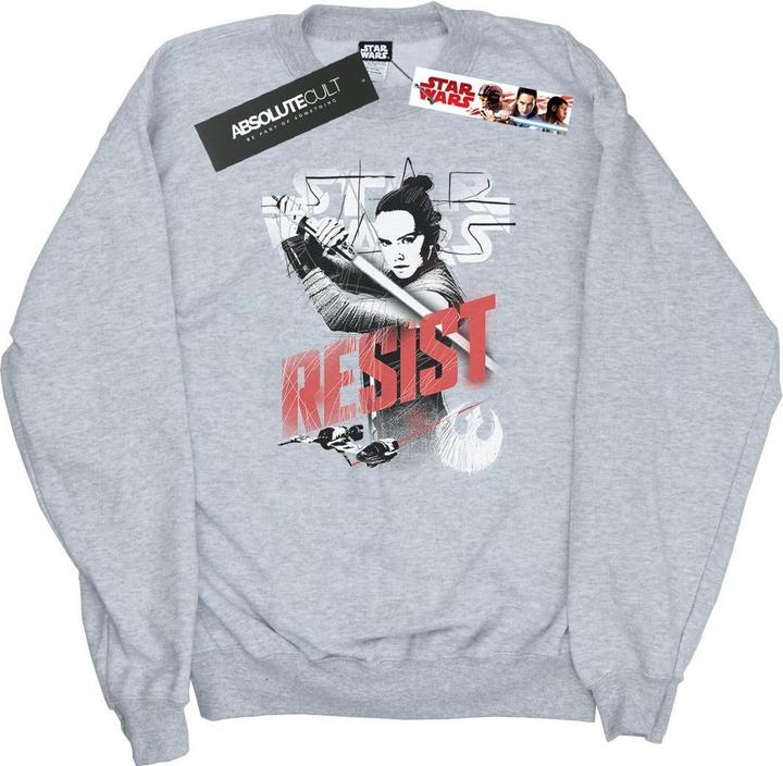 Actual product image Star Wars Mens The Last Jedi Rey Resist Sweatshirt (S)