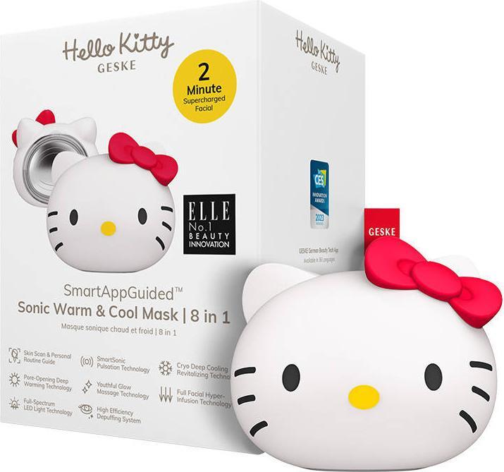 Geske Sonic Facial Massager Warm & Cool 8 in 1 with APP (Hello Kitty starlight)
