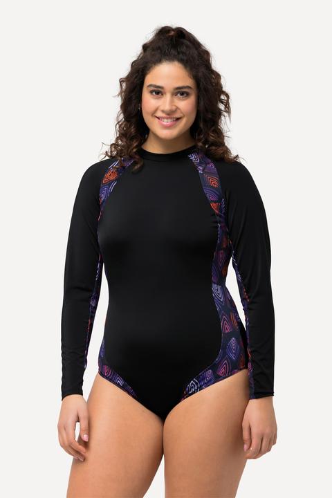 Image du produit Ulla Popken Maillot de bain avec protection UV 50+, col montant et manches longues. Sans bonnets souples (42)