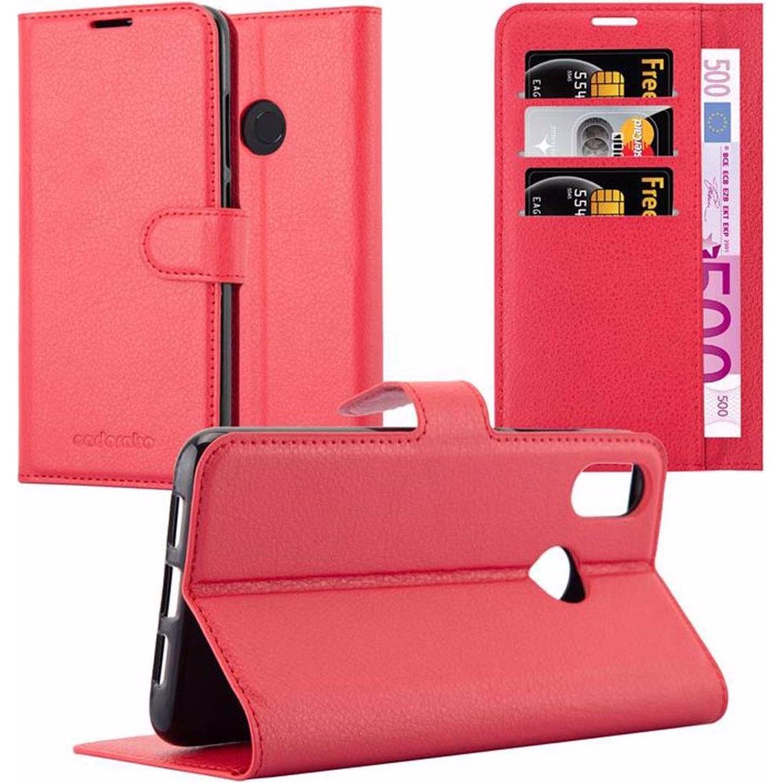 Thumbnail - Cadorabo Book mit Standfunktion Cover (Xiaomi Mi 8), Smartphone Hülle, Rot