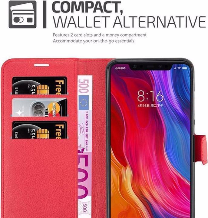 Actual product image Cadorabo Book with stand function cover (Mi 8)