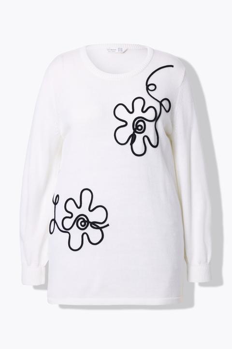 Produktbild Miamoda Pullover, Blumen, Ballon-Langarm (46, 48)