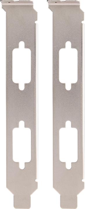 Actual product image InLine Slot bracket, for mounting 2x 9-pin. Sub D plug or socket, pack of 2