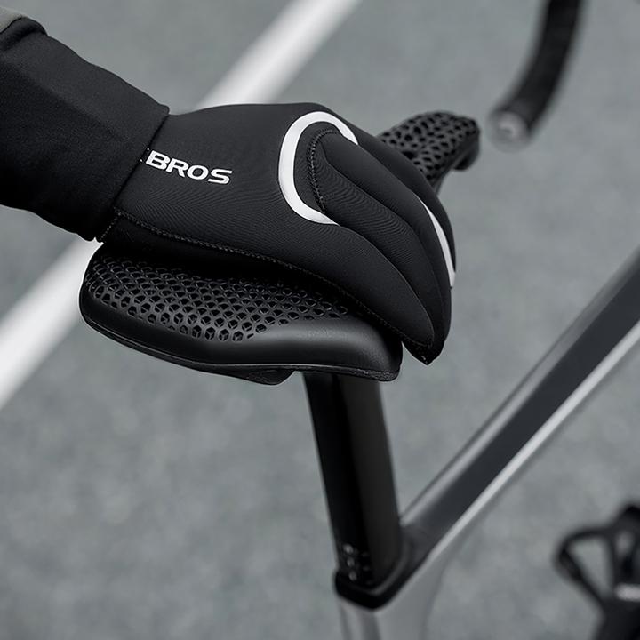 Actual product image Rockbros full waterproof cycling gloves, size: XXL - black (XXL)