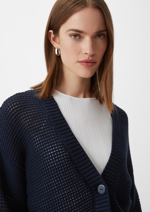 Image du produit Comma Strickjacke Strickjacke mit Lochmuster (L)