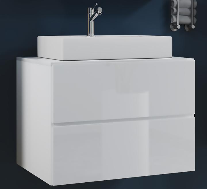 Image du produit VCM Plan de toilette 2 pièces Meuble vasque Lendas Tiroir