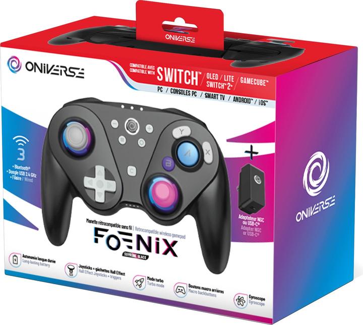 Actual product image Oniverse Foenix Wireless Controller, black, Switch / Switch 2 (Android, iOS, PC, Switch, Switch 2, Switch Lite, Switch OLED, Wii)