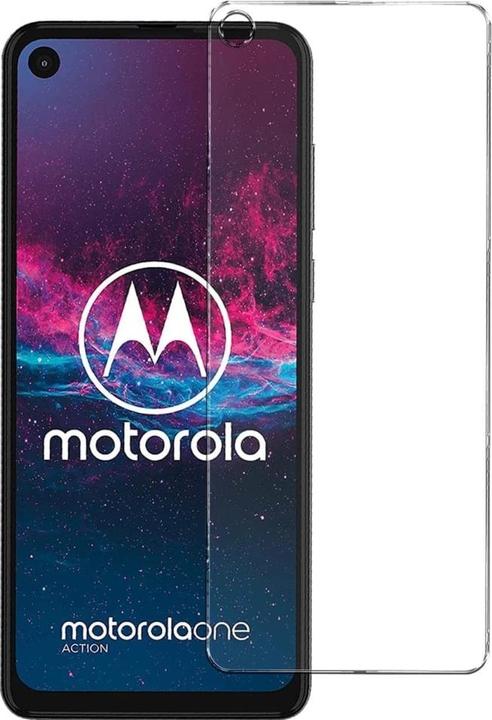 Actual product image Screenguard Motorola One Action Protective Glass Film Case Friendly Design (1 Piece, Motorola One Action)