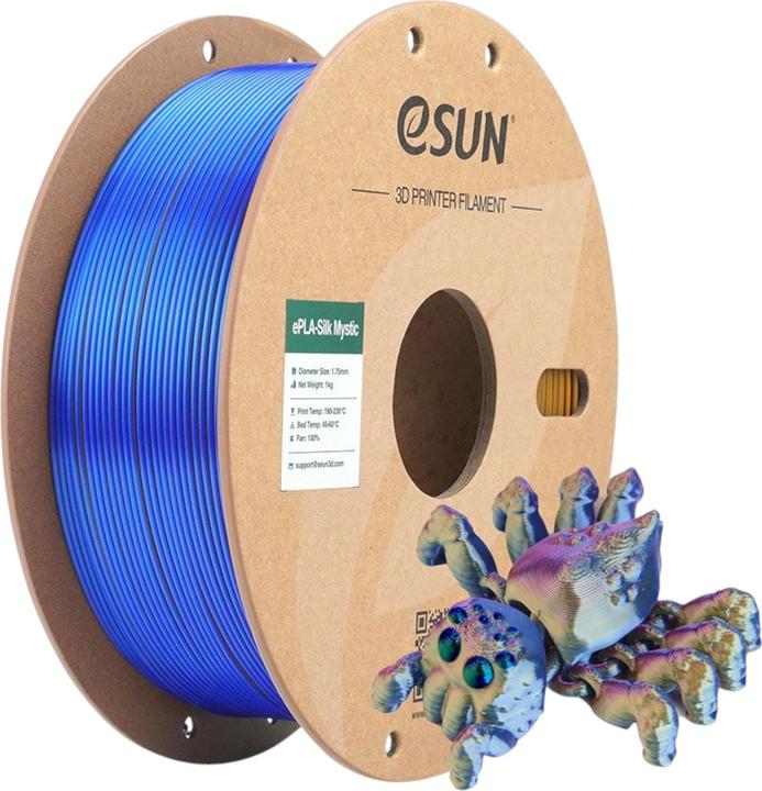Produktbild eSUN ePLA-Silk Mystic Gold-Blau-Purple Filament 1.75mm 1Kg (PLA, 1.75 mm, 1000 g, Mehrfarbig)
