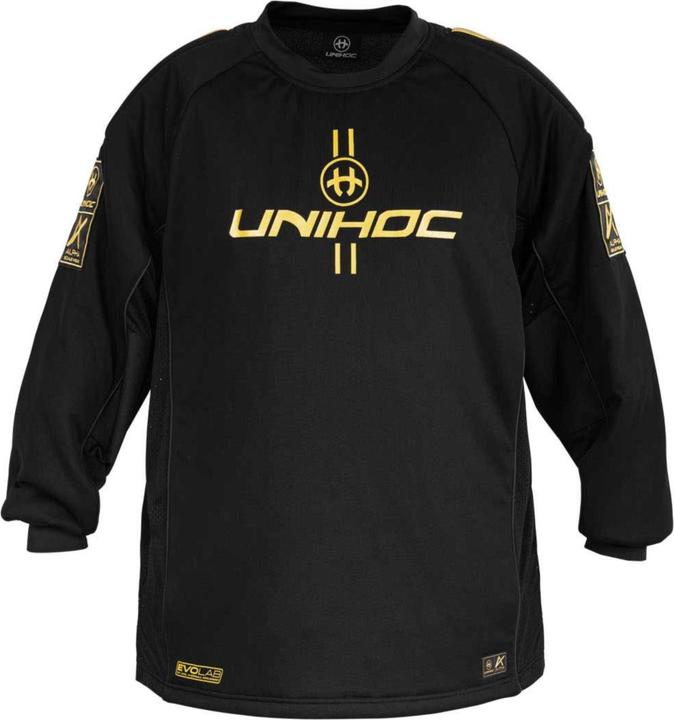 Immagine prodotto Unihoc Goalie Sweater Alpha EVOLAB schwarz/gold-XXL (XXL)