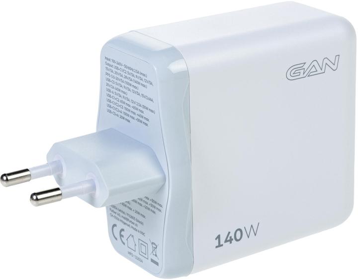 Immagine prodotto Onit USB-Wandladegerät Quad 3C1A 140 W GaN Weiss (140 W, 4 porte)