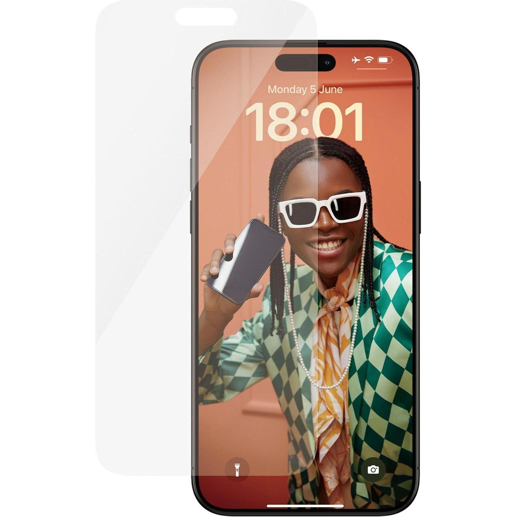 Thumbnail - PanzerGlass Screen Protector Classic Fit (1 Stück, Apple iPhone 15 Pro Max), Smartphone Schutzfolie, Transparent
