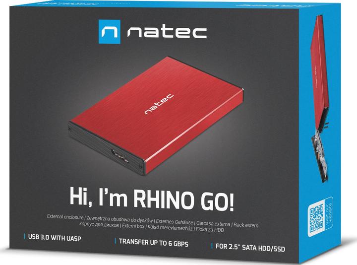 Productafbeelding Natec Rhino GO HDD / SSD behuizing 2,5 inch (2.5")