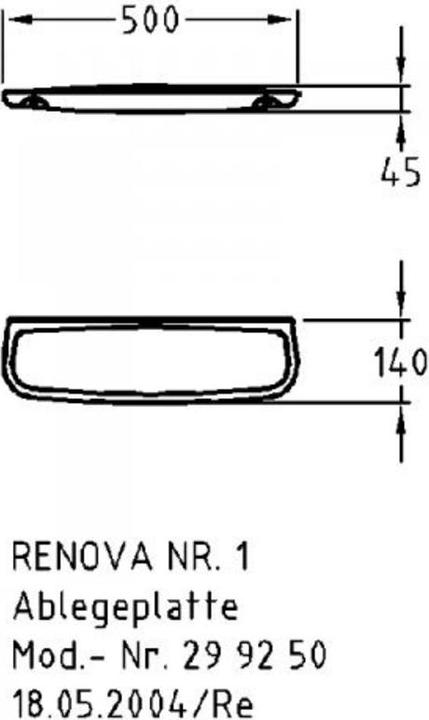 Immagine prodotto Geberit Scaffale in ceramica Keramag / Renova 50 cm bianco 299250