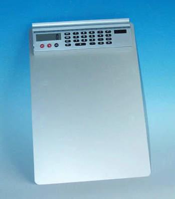 Actual product image Wedo Aluminium clipboard A4 with removable solar calculator (23 x 32 cm)