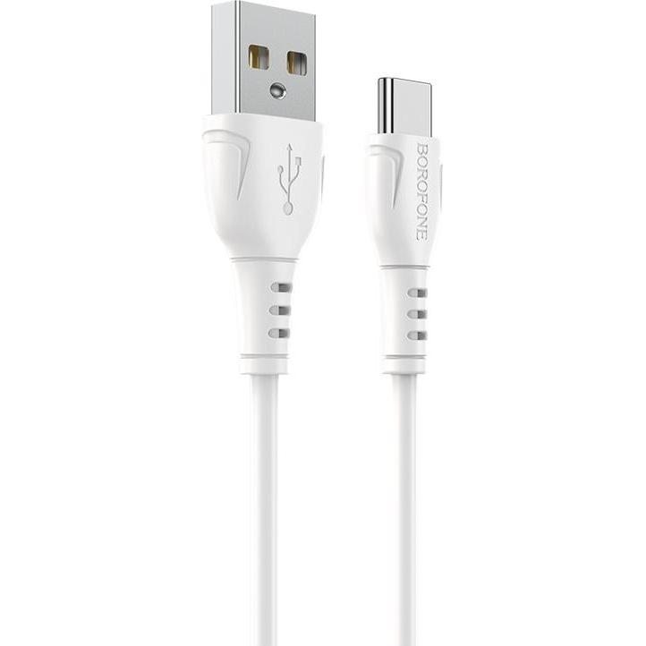 Borofone USB-A to USB-C BX51 Triumph MP, 18W, 2A, 1m, weiss (1 m), USB Kabel