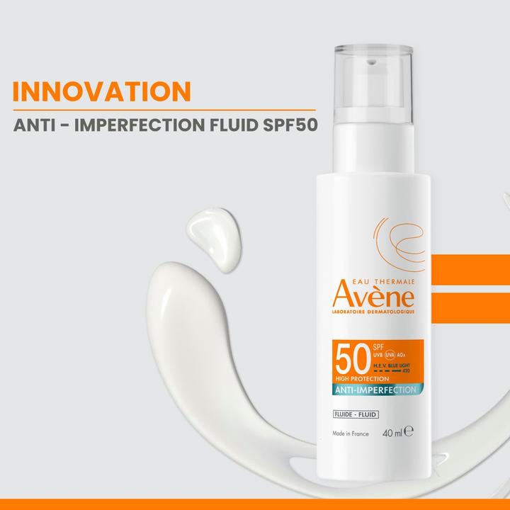 Produktbild Avène Sun Anti-Unreinheiten Fluid SPF50 40ml (Sonnencreme Gesicht, SPF 50, 40 ml)