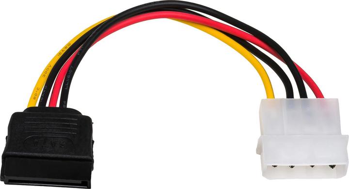 Produktbild Akyga AK-CA-17, 0,15 m, Molex (4-pin), SATA 15-Pin, 70 mm, 110 mm, 1 cm