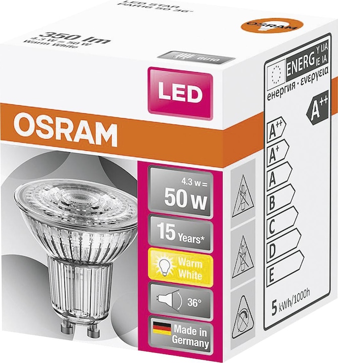 Produktbild Osram Led Star Par16 (GU10, 4.30 W, 350 lm, 1 x, F)
