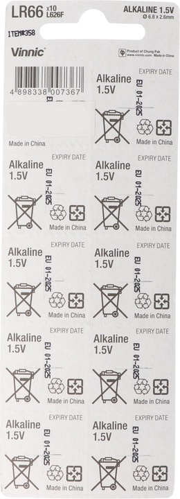 Produktbild Vinnic 10er Set AG 4, LR66, L626F, V376, V377, LR626 (10 Stk., Gerätespezifisch, 18 mAh)