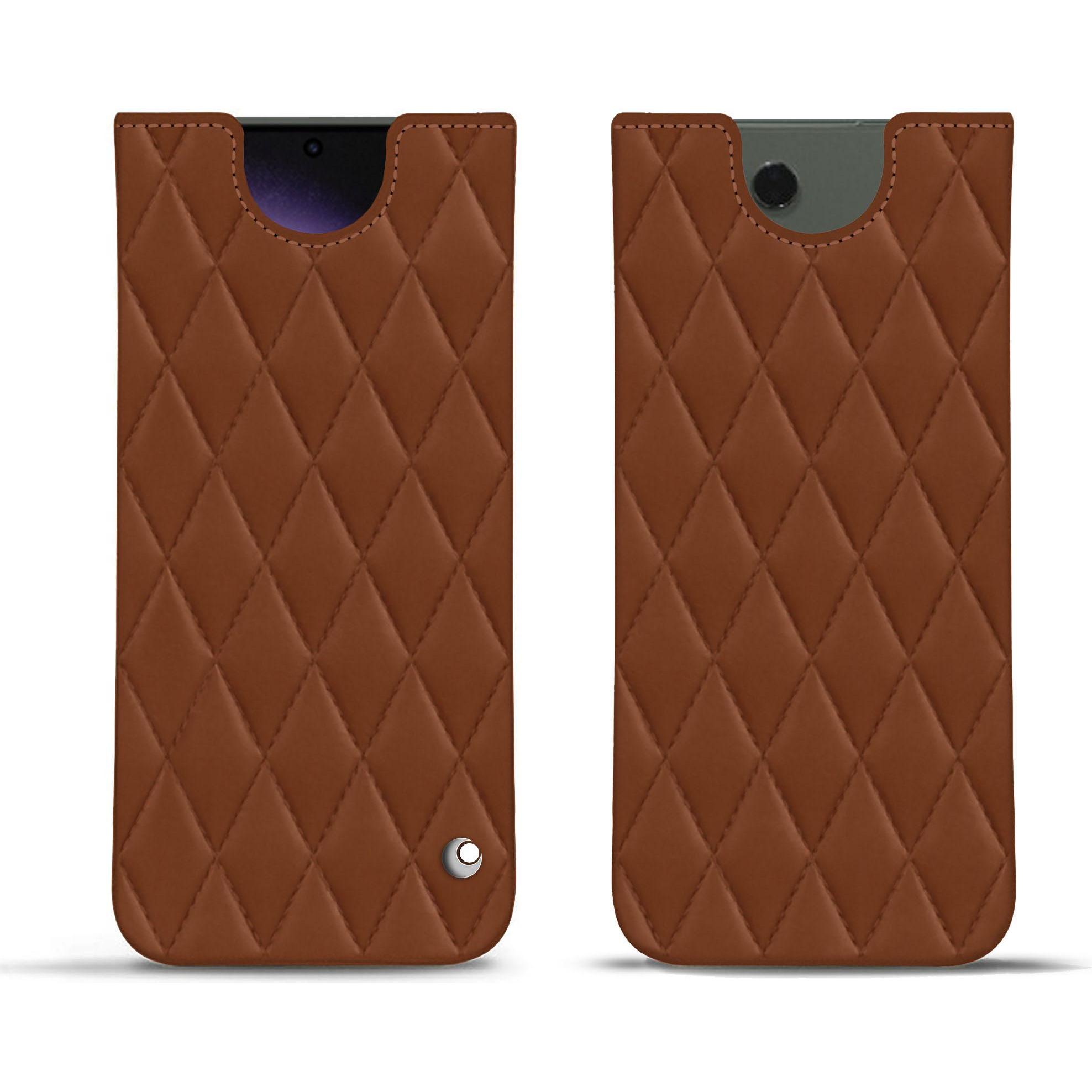 Noreve Lederschutzhülle (Samsung Galaxy S24 Ultra), Smartphone Hülle, Braun
