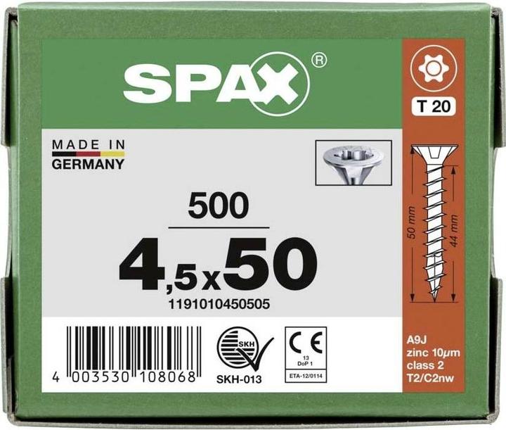 Produktbild Spax Senkmultikopf T-Star Plus T20 Vollgewinde Wirox (500 Schrauben pro Stück)