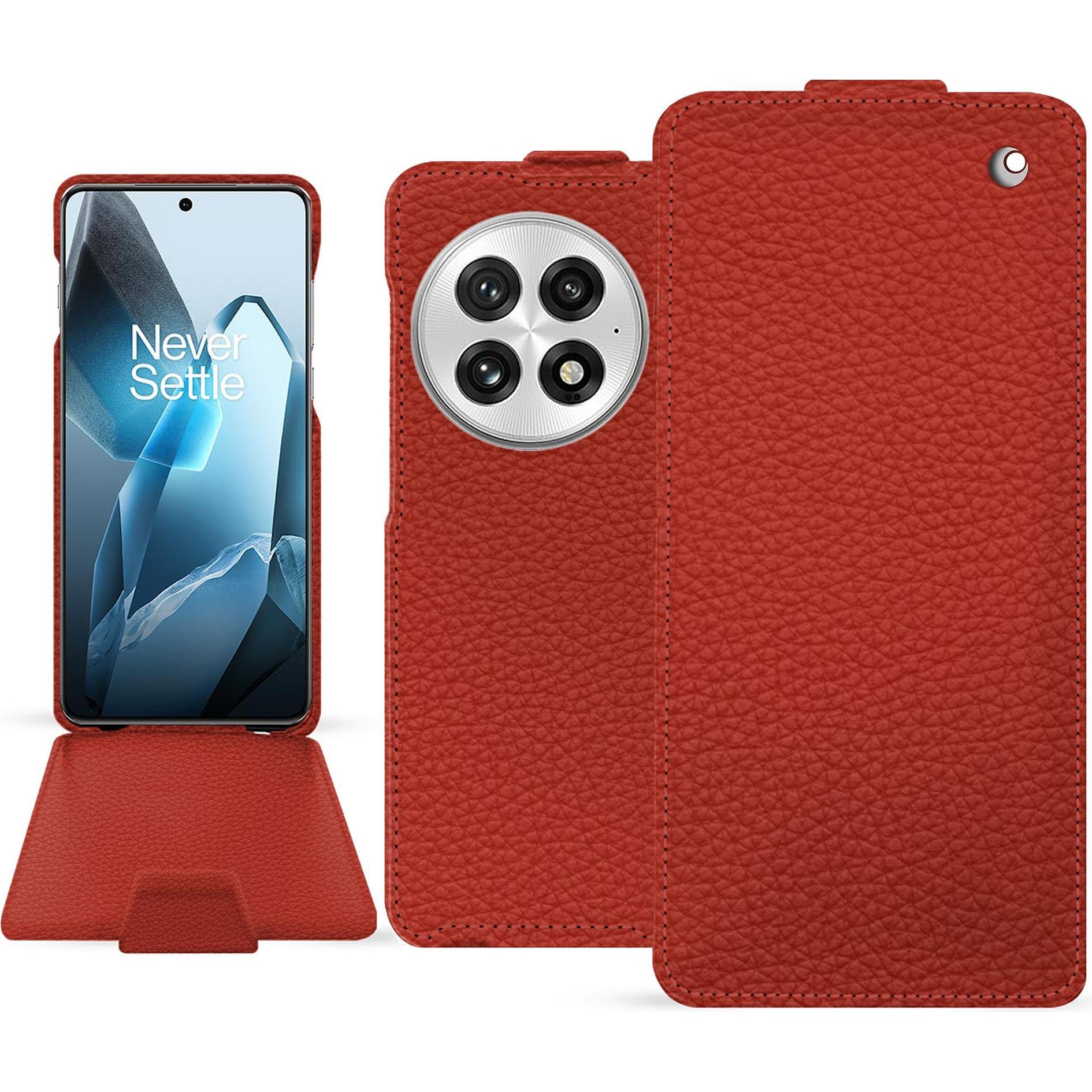 Noreve Lederschutzhülle vertikal (OnePlus 13), Smartphone Hülle, Orange