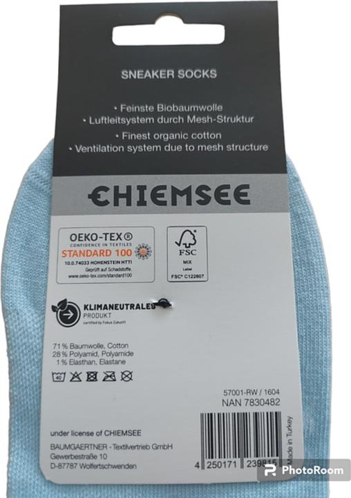 Actual product image Chiemsee Sneaker Socks 2 Pack (pack of 2, 39 - 42)