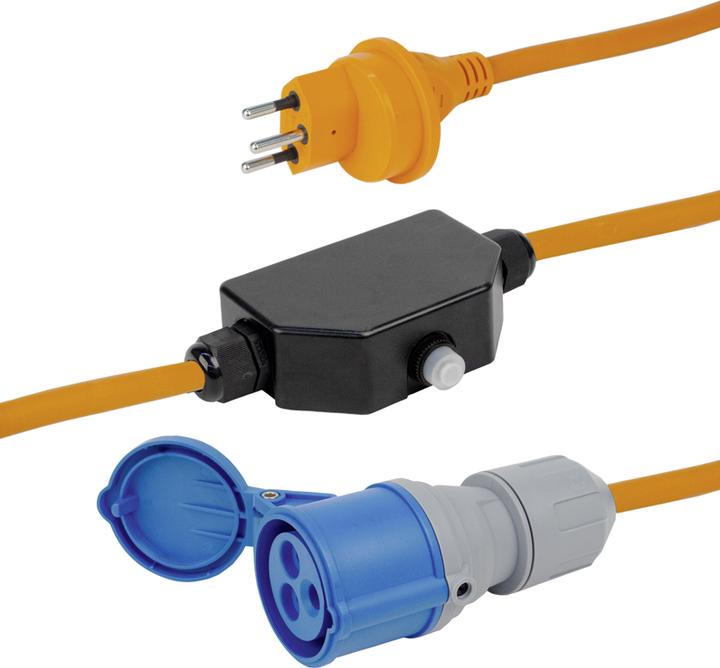 Steffen Verlängerung GdV 3x1.5mm² 10m T13-CEE16/3 mit Überstromschutz IP55/IP44 (10 m, CEE 16/3)