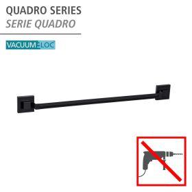 Wenko Vacuum-Loc® Badetuchstange Mod. Quadro Schwarz Befestigen ohne Bohren