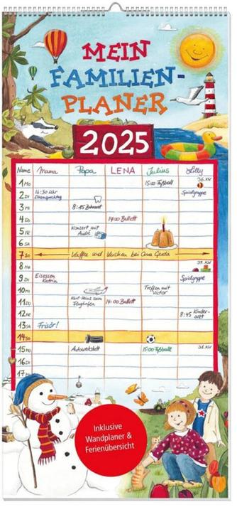 Mein Familienplaner 2025 (42 x 30 cm, Tedesco)