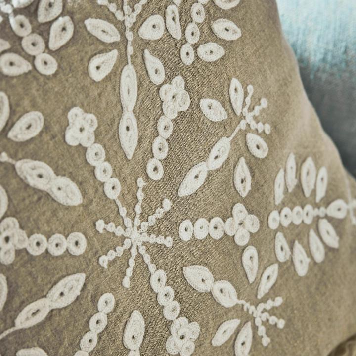 Actual product image Loberon Pillowcase Snowflake beige / white (40 x 40 cm)