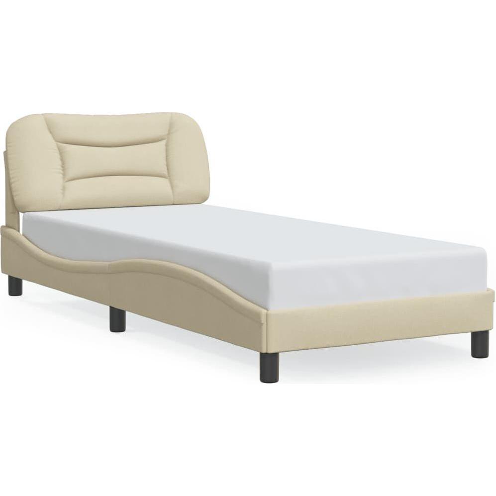 VidaXL, Bett, Bettgestell mit Kopfteil Stoff (80 x 200 cm)